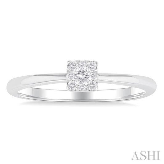 ASHI Princess Shape Lovebright Petite Diamond Fashion Ring 388L8PPTGWG-SQ