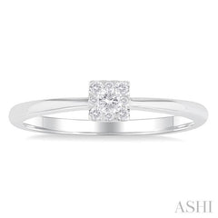ASHI Princess Shape Lovebright Petite Diamond Fashion Ring 388L8PPTGWG-SQ