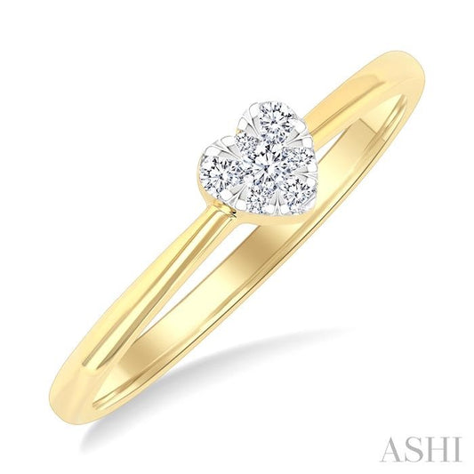ASHI Heart Shape Lovebright Petite Diamond Fashion Ring 388L8PPTGYG-HT