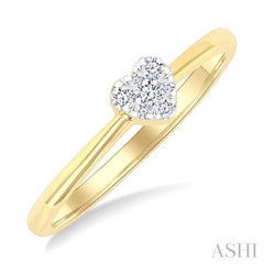 ASHI Heart Shape Lovebright Petite Diamond Fashion Ring 388L8PPTGYG-HT