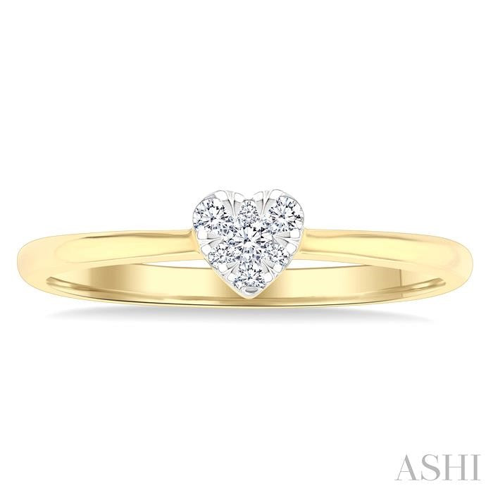 ASHI Heart Shape Lovebright Petite Diamond Fashion Ring 388L8PPTGYG-HT
