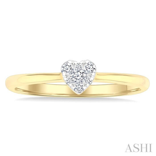 ASHI Heart Shape Lovebright Petite Diamond Fashion Ring 388L8PPTGYG-HT