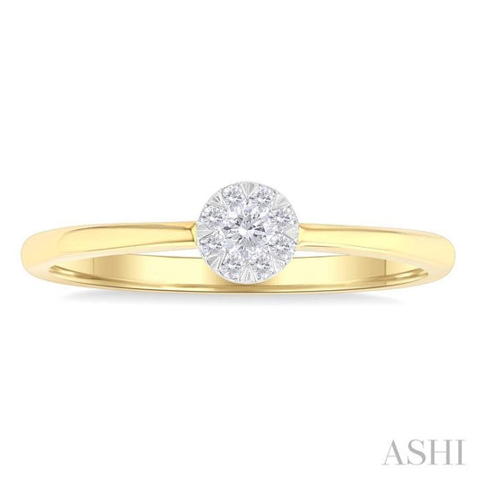 ASHI Round Shape Lovebright Petite Diamond Fashion Ring 388L8PPTGYG-RD