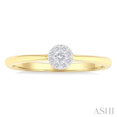 ASHI Round Shape Lovebright Petite Diamond Fashion Ring 388L8PPTGYG-RD