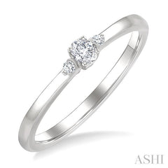 ASHI Oval Shape 3 Stone Petite Diamond Ring 388P8PPTGWG-OV
