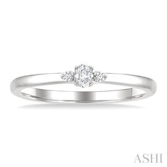 ASHI Oval Shape 3 Stone Petite Diamond Ring 388P8PPTGWG-OV
