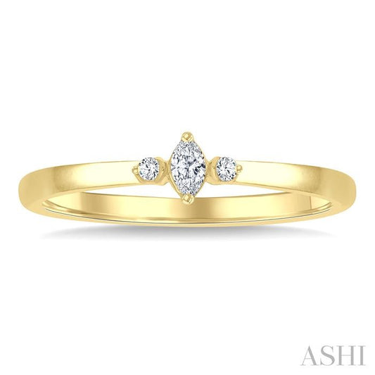 ASHI Marquise Shape 3 Stone Petite Diamond Ring 388P9PPTGYG-MQ