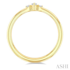 ASHI Marquise Shape 3 Stone Petite Diamond Ring 388P9PPTGYG-MQ