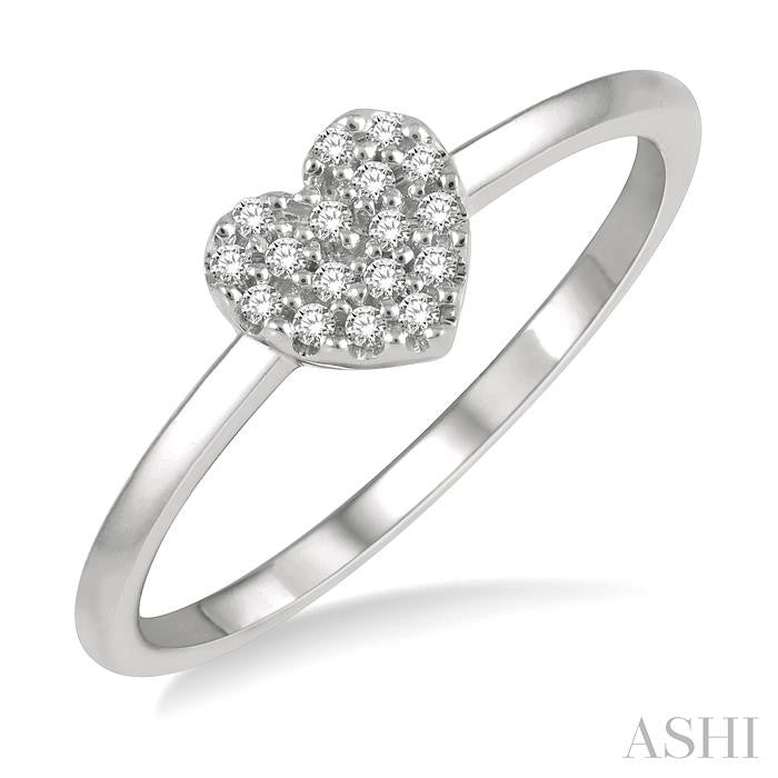 ASHI Stackable Heart Shape Petite Diamond Fashion Ring 389A8PPFSWG