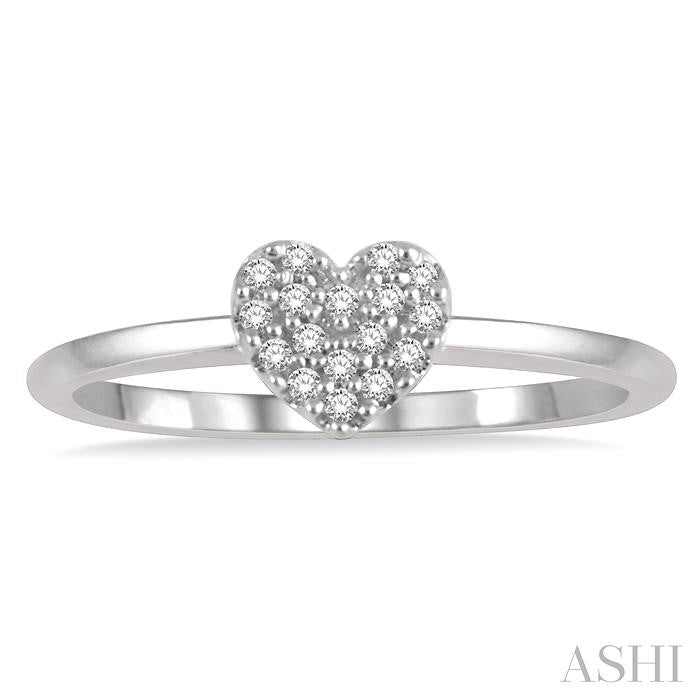 ASHI Stackable Heart Shape Petite Diamond Fashion Ring 389A8PPFSWG