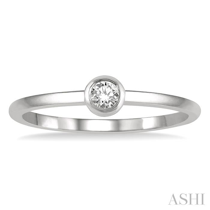 ASHI Stackable Bezel Set Petite Diamond Fashion Promise Ring 389E8PPTGWG