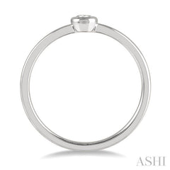 ASHI Stackable Bezel Set Petite Diamond Fashion Promise Ring 389E8PPTGWG