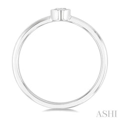 ASHI Round Shape Bezel Set Petite Diamond Fashion Ring 389K8PPTGWG-RD