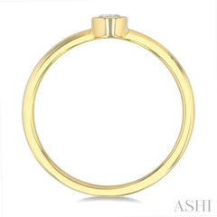 ASHI Round Shape Bezel Set Petite Diamond Fashion Ring 389K8PPTGYG-RD