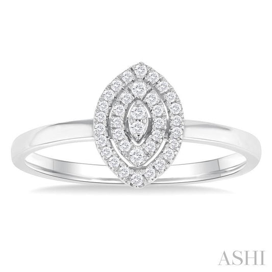 ASHI Marquise Shape Petite Halo Diamond Fashion Ring 389L8PPTSWG-MQ