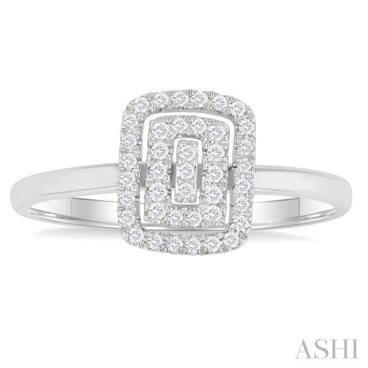 ASHI Emerald Shape Petite Halo Diamond Fashion Ring 389L8PPTSWG-OC
