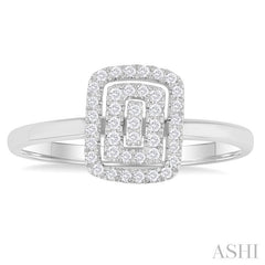 ASHI Emerald Shape Petite Halo Diamond Fashion Ring 389L8PPTSWG-OC