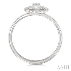 ASHI Round Shape Petite Halo Diamond Fashion Ring 389L8PPTSWG-RD