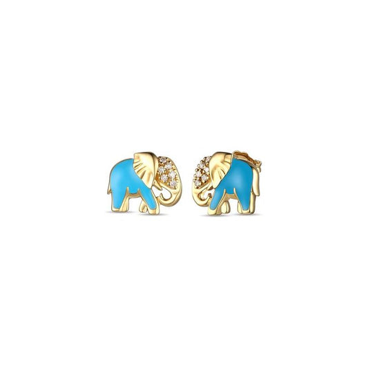 Le Vian 14K Y/G Earr 0.11 Dia YRCH 21