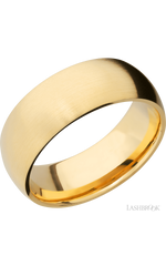 8 mm wide Domed 14K Yellow Gold band.