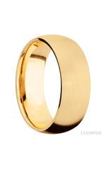 8 mm wide Domed 14K Yellow Gold band.
