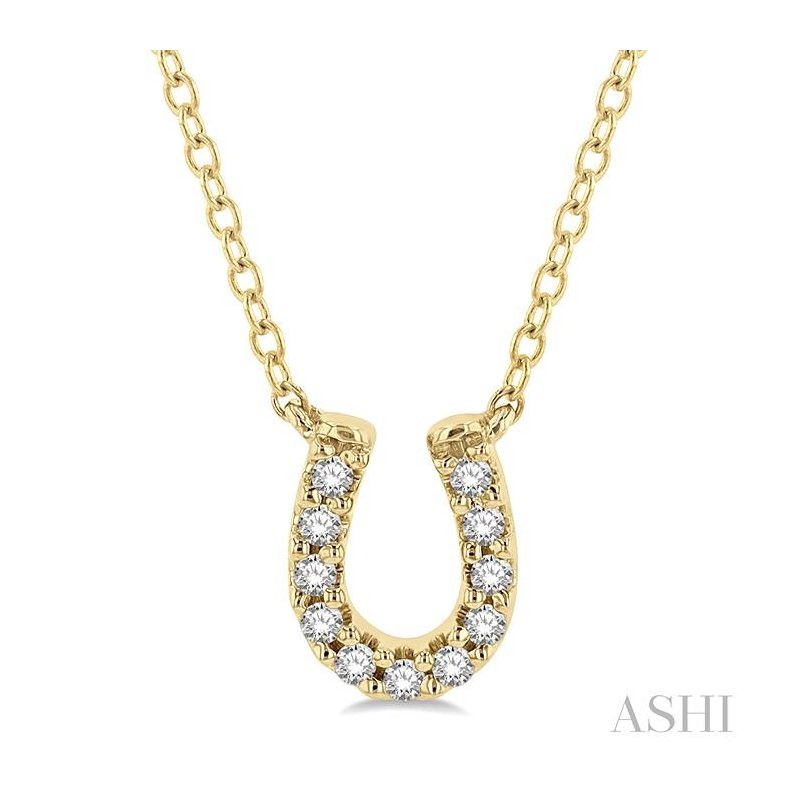 ASHI Horseshoe Petite Diamond Fashion Pendant 647B8PPFSPDYG
