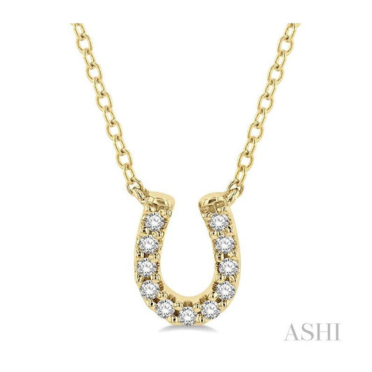 ASHI Horseshoe Petite Diamond Fashion Pendant 647B8PPFSPDYG