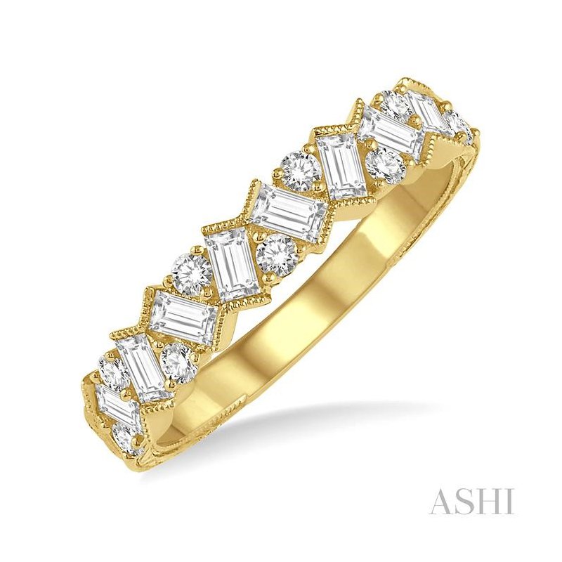 ASHI Scatter Zig-Zag Baguette Diamond Fashion Band 360B3PPFHYG