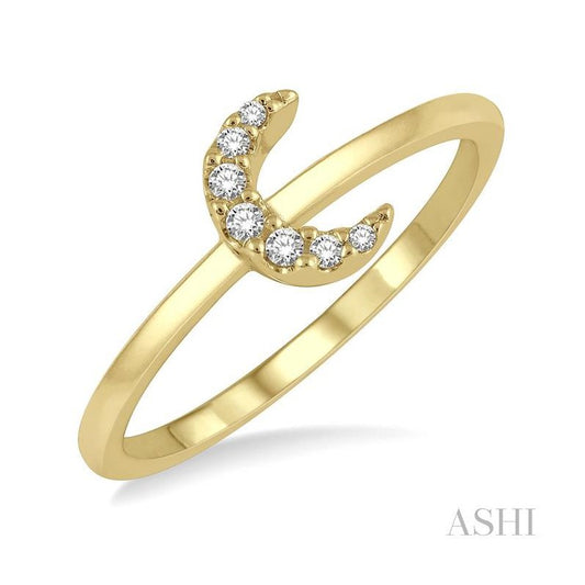 ASHI Stackable Crescent Petite Diamond Fashion Ring 387A9PPTSYG
