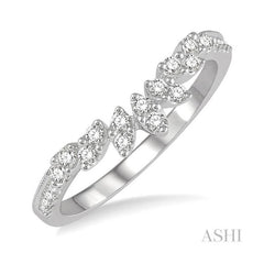 ASHI Chevron Diamond Wedding Band 31626PPFHWG