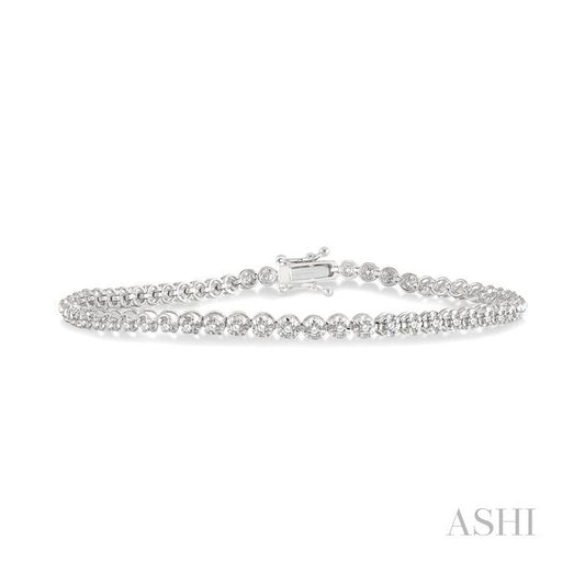 ASHI Illusion Diamond Tennis Bracelet 70251PPTGWG