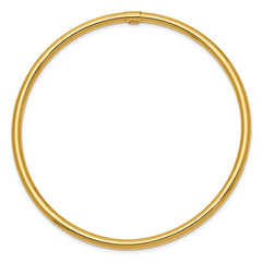 Quality Gold 14k 3mm Polished Round Tube Slip-on Bangle DB474