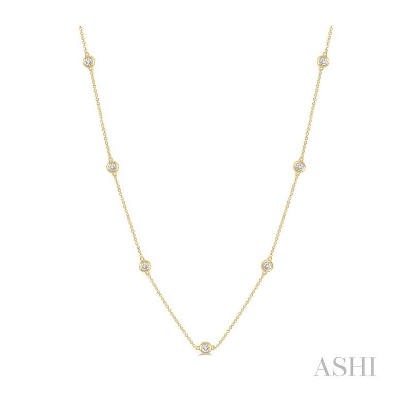 ASHI Diamond Station Necklace 997B0PPTSNKYG