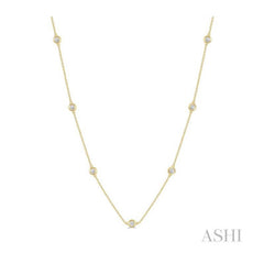 ASHI Diamond Station Necklace 997B0PPTSNKYG
