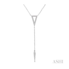 ASHI Triangle Spike Diamond Y Necklace 99440PPTSNKWG