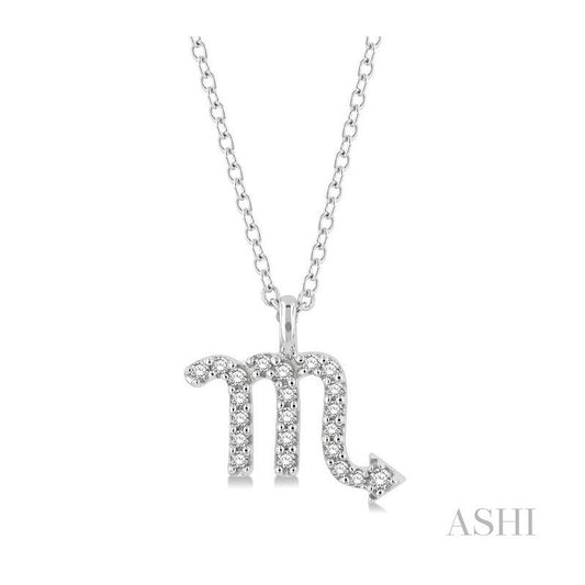 ASHI Scorpio Zodiac Diamond Pendant 635Y8PPTSPDWG-SCOR