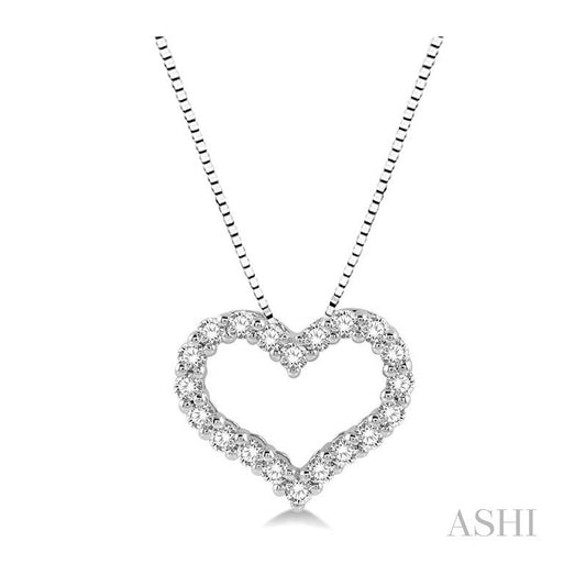 ASHI Heart Shape Diamond Pendant 94053PPFGPDWG