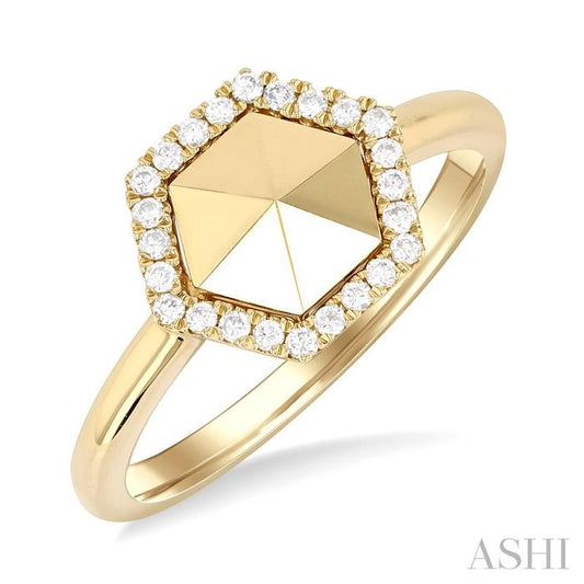 ASHI Hexagon Shape Diamond Fashion Ring 403A8PPFSYG