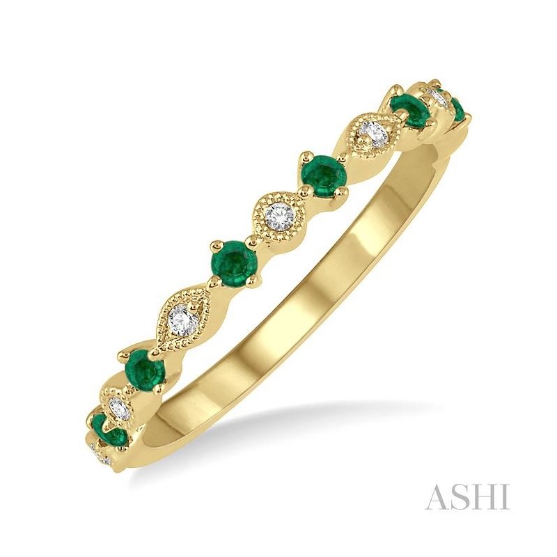 ASHI Gemstone & Diamond Band 46389PPFHEMYG