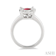 ASHI Round Shape Lovebright Gemstone & Diamond Ring 40885PPFVRBWG