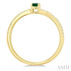 ASHI Oval Shape Gemstone & Petite Diamond Fashion Ring 41238PPTSEMYG