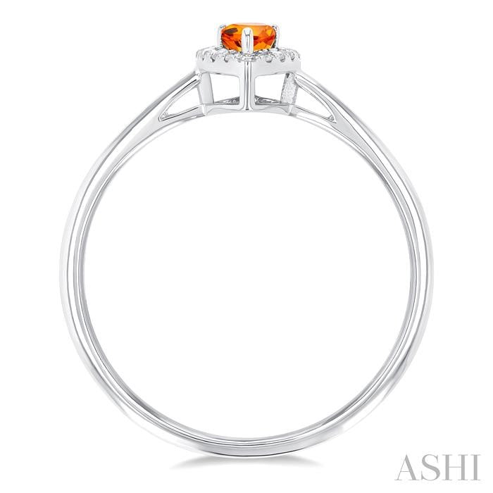 ASHI Pear Shape Gemstone & Halo Diamond Ring 41279PPFSCTWG-PR