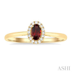 ASHI Oval Shape Gemstone & Halo Diamond Ring 41279PPFSGTYG-OV