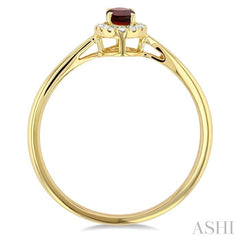 ASHI Oval Shape Gemstone & Halo Diamond Ring 41279PPFSGTYG-OV