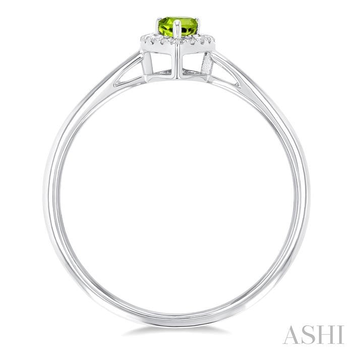 ASHI Pear Shape Gemstone & Halo Diamond Ring 41279PPFSPEWG-PR