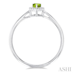 ASHI Pear Shape Gemstone & Halo Diamond Ring 41279PPFSPEWG-PR