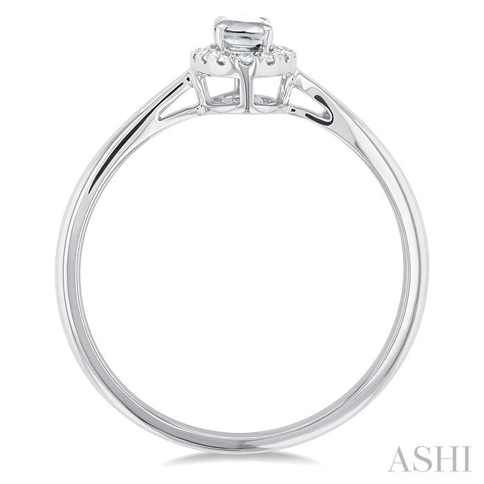 ASHI Oval Shape Gemstone & Halo Diamond Ring 41279PPFSWTWG-OV