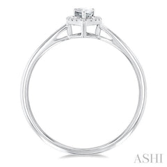 ASHI Pear Shape Gemstone & Halo Diamond Ring 41279PPFSWTWG-PR