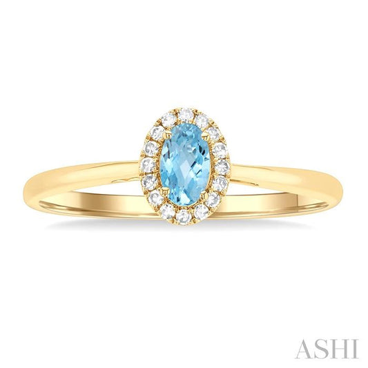 ASHI Oval Shape Gemstone & Halo Diamond Ring 41279PPTSAQYG-OV