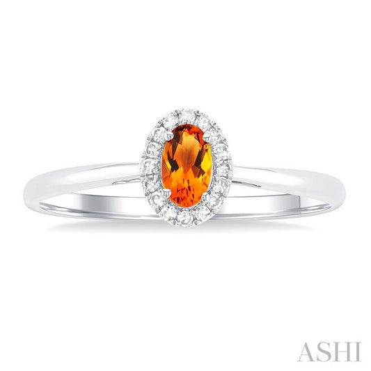 ASHI Oval Shape Gemstone & Halo Diamond Ring 41279PPTSCTWG-OV